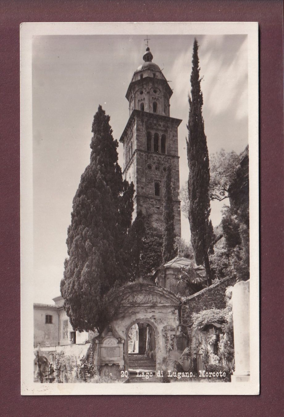 Ansichtskarten: MORCOTE - Chiesa Antica - 1930 – Gebraucht aus Pully von nicecards
