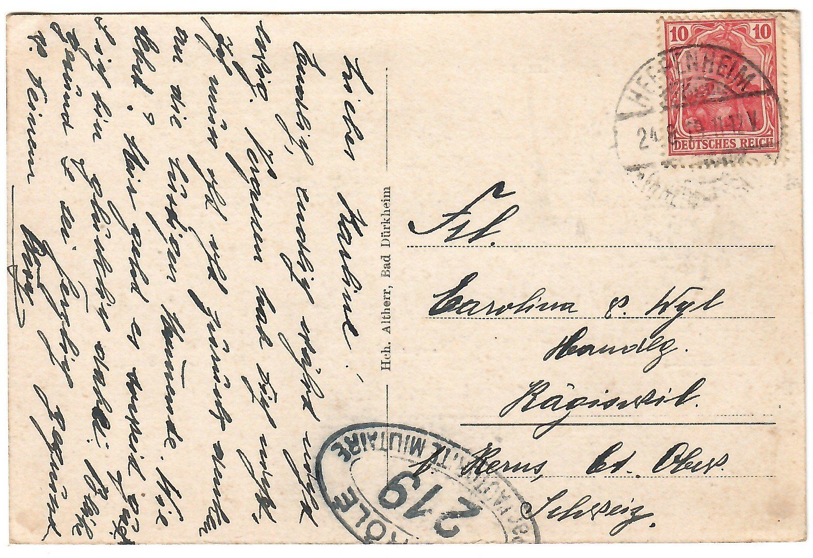 Cartoline postali: 4-Bild Ansichtskarte 'Gruss aus Heppenheim a. W.' – Usato da Kerns venduto da etma3 1