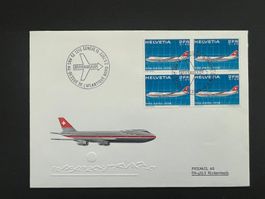Sonderbrief 25 Jahre Atlantikflüge Swissair  (M814)