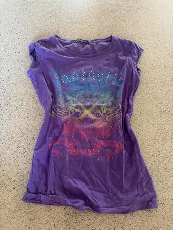 T-shirt Fishbone violet taille S bon état