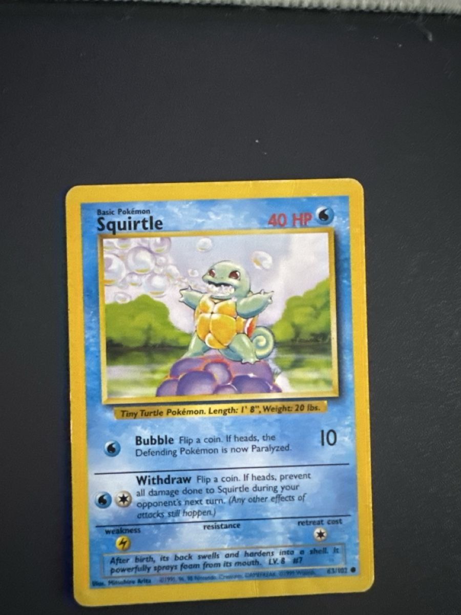 Pokémon Carte collezionabili: Squirtle, base set, EN, Lp – Usato da Ecublens  VD venduto da Goopecev