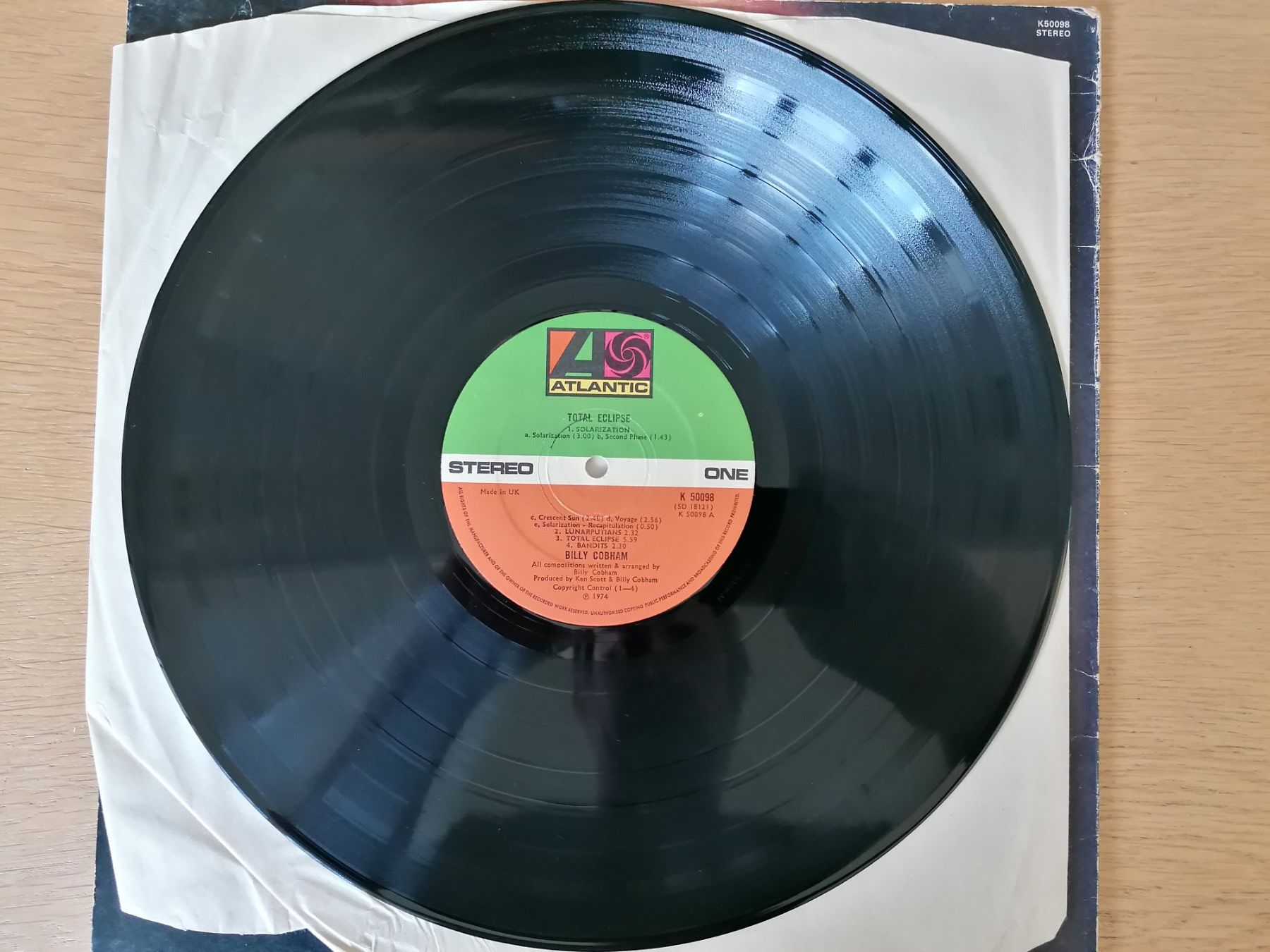 Dischi in vinile: Billy Cobham - Total Eclipse, Atlantic Records, 1974 – Usato da Beinwil am See venduto da Funkthesizer 2