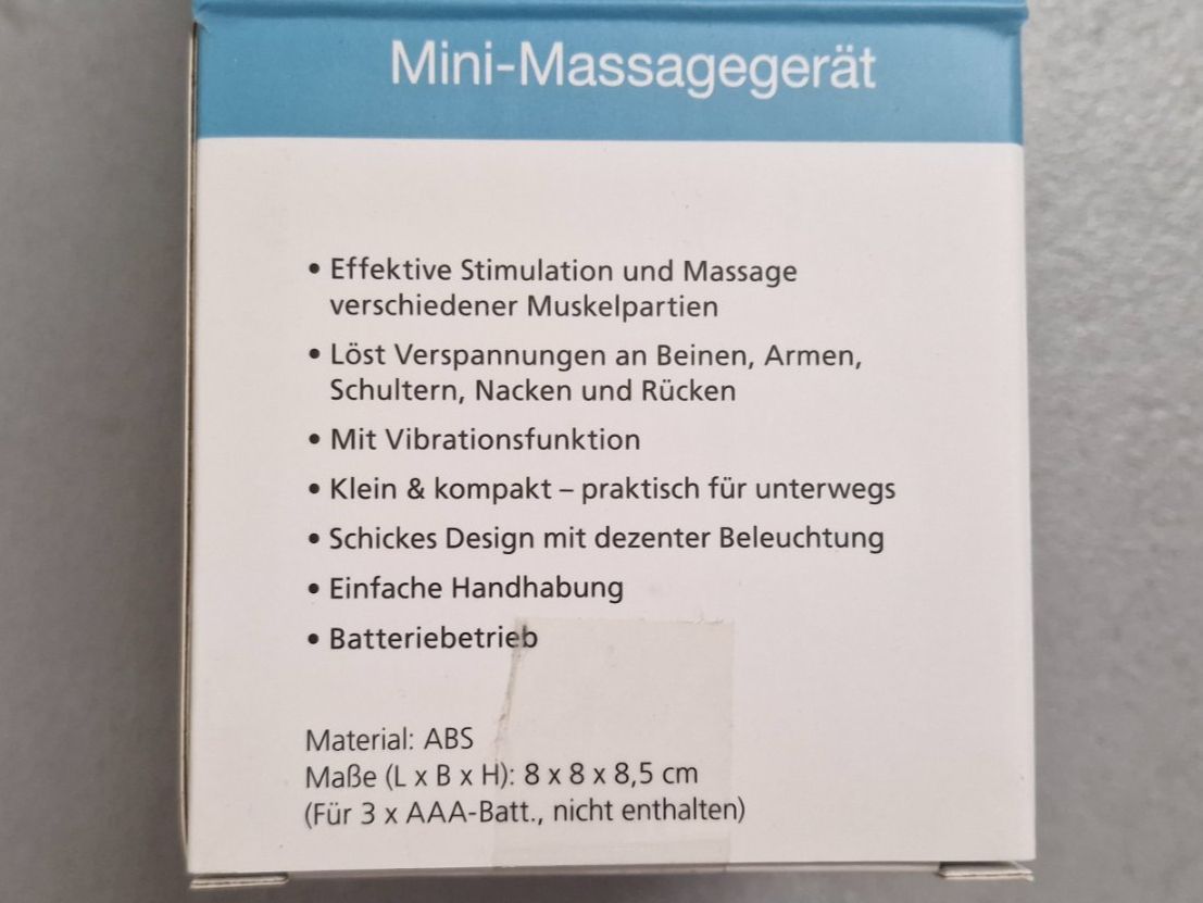 Massagegeräte: Mini-Massagegerät mit Vibrationsfunktion neu OVP – Neu und originalverpackt aus Zell ZH von Eva-Jana 2