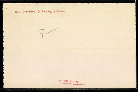 Cartoline postali: Grindelwald, Gr, Scheidegg g, Faulhorn – Usato da Berlin venduto da bartko-reher 1
