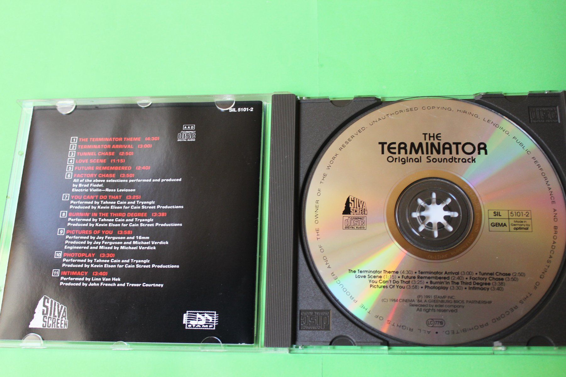 CDs: The Terminator (Soundtrack) Arnold Schwarzenegger CD – Gebraucht aus Tübach von JamesStone 3