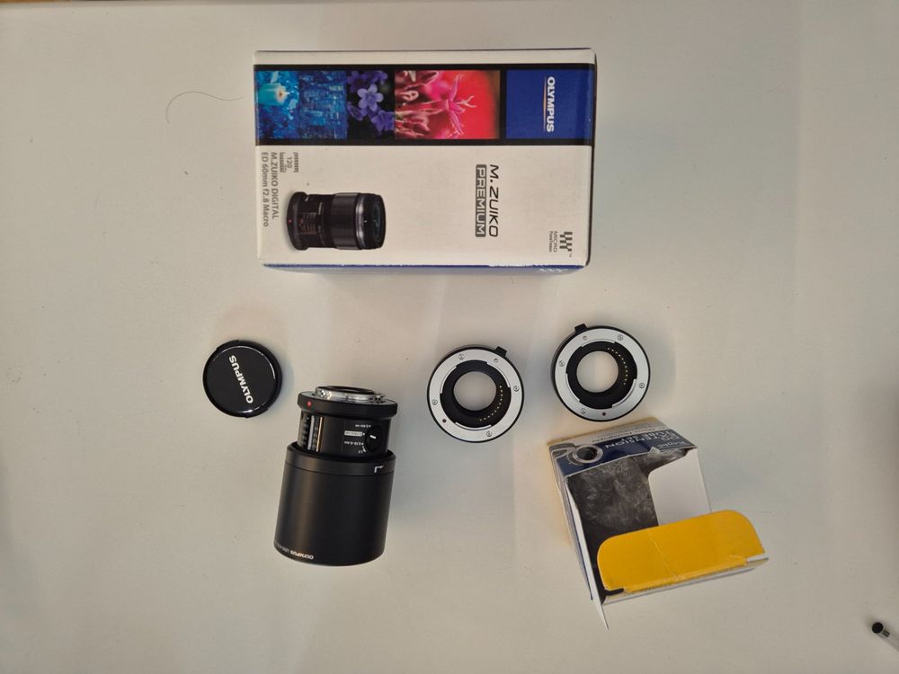 Kit Macro MFT - Olympus M.Zuiko 60 mm f/2.8 Macro + Kenko DG (D ...