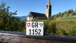 Schönes Nummernschild für Motorrad GR 1152