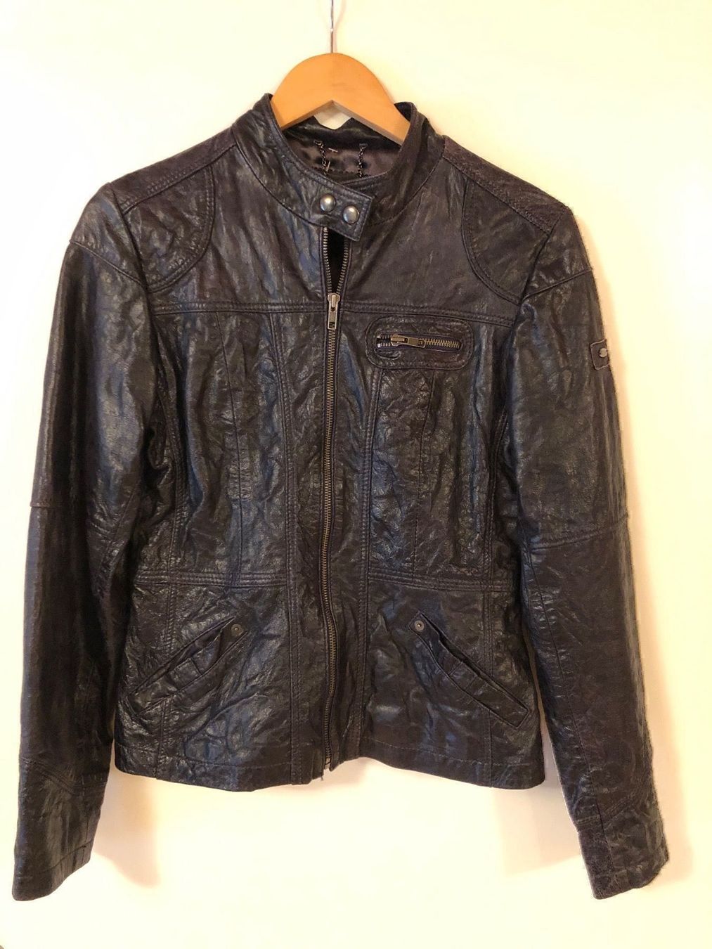 Giacche: Lederjacke dunkel lila S.Oliver Gr. 38 – Usato da Langnau am Albis venduto da Elli2013 1