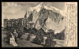 Grindelwald, Hotel Bären mit Wetterhorn