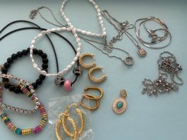 🌹Luxus Set Nr: 4🌹 Kette Armband Ohrringe Farbe:Silber/Gold