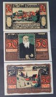 3 x 50 PFENNIG / KRONACH 1921 (3) BANKFRISCH