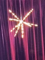 6 Neuwertige LED Sputniksterne,  70 cm  Durchm.