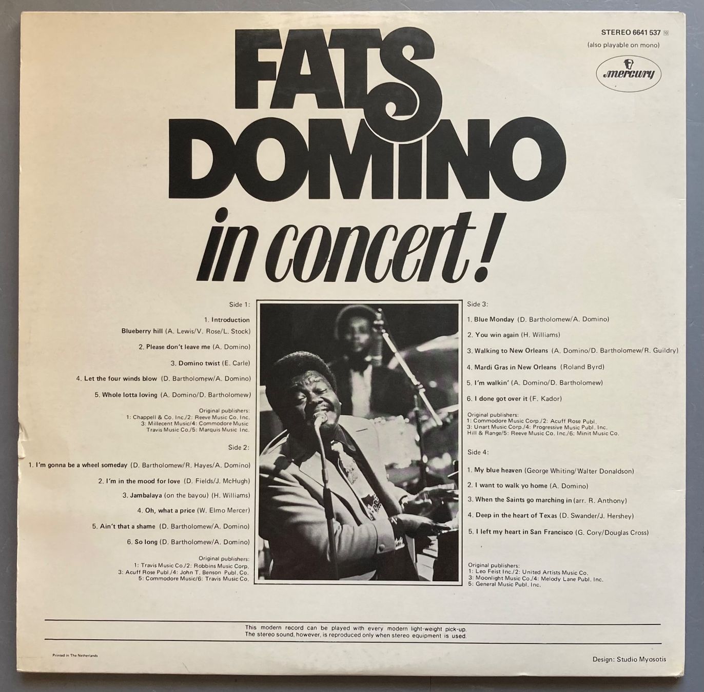 Dischi in vinile: FATS DOMINO - IN CONCERT! – Usato da Poliez-Pittet venduto da Newtown-Records 1