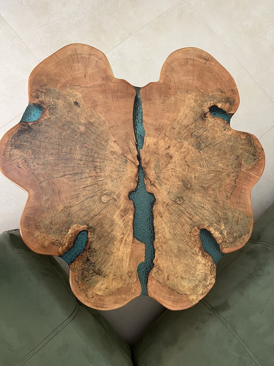 Tavoli: Unique handcrafted acacia table – Nuovo e nell'imballaggio originale da Corsier GE venduto da Karol_save_planet 8