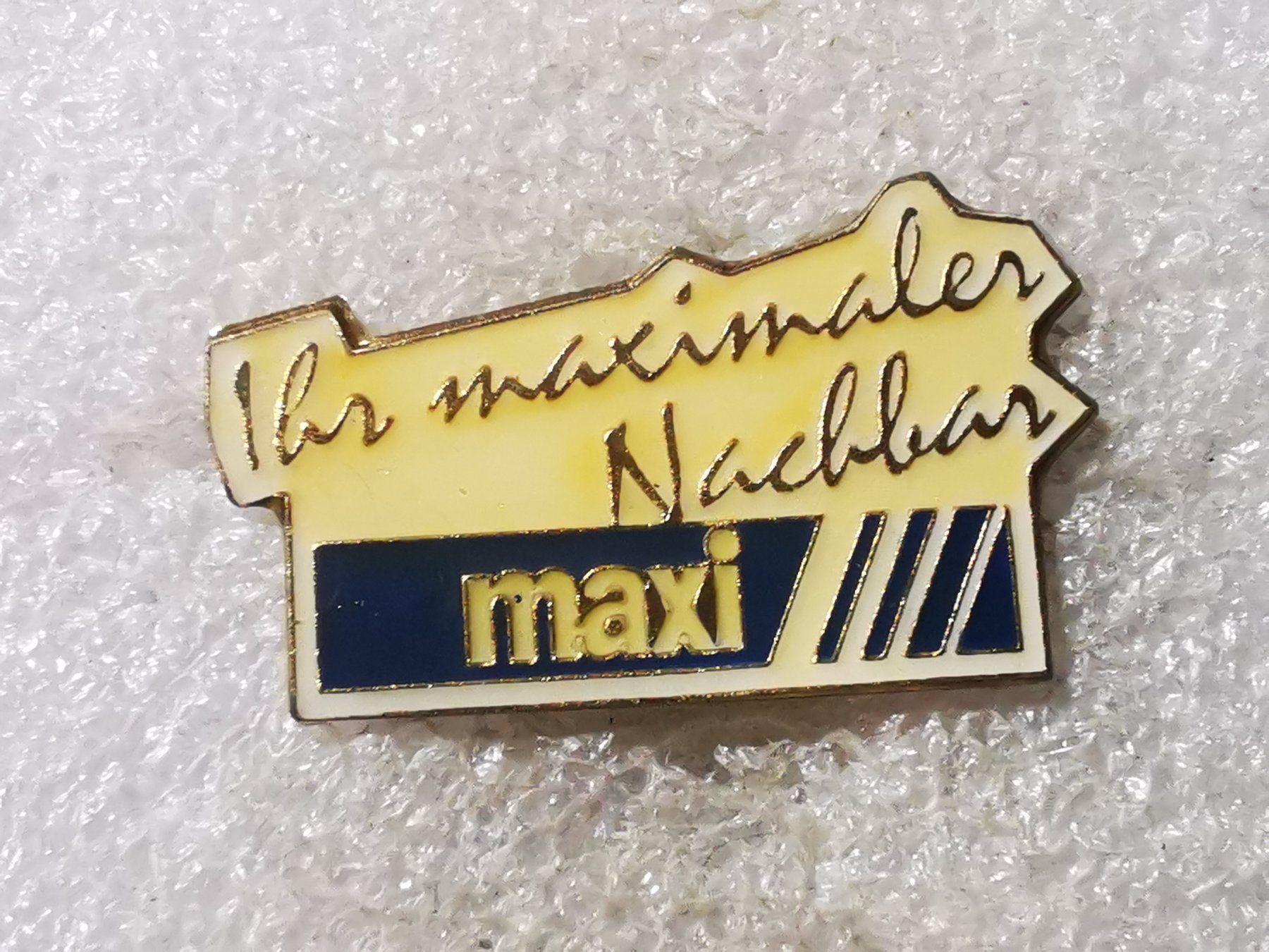Placchette & Badge: Ansteckpin 122: Maxi – Usato da Oppligen venduto da Pin-Fall-Shop
