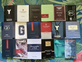18 échantillons parfums homme
