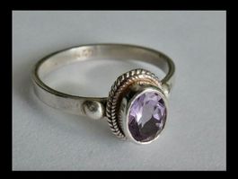 Bague améthyste argent 925