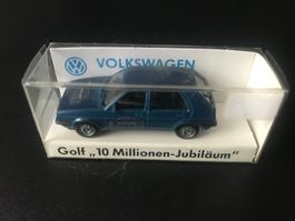 Herpa VW Golf "10 Millionen-Jubiläum" blau 1:87 OVP