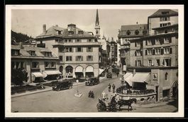 St. Moritz-Dorf, Strassenpartie mit Gesc