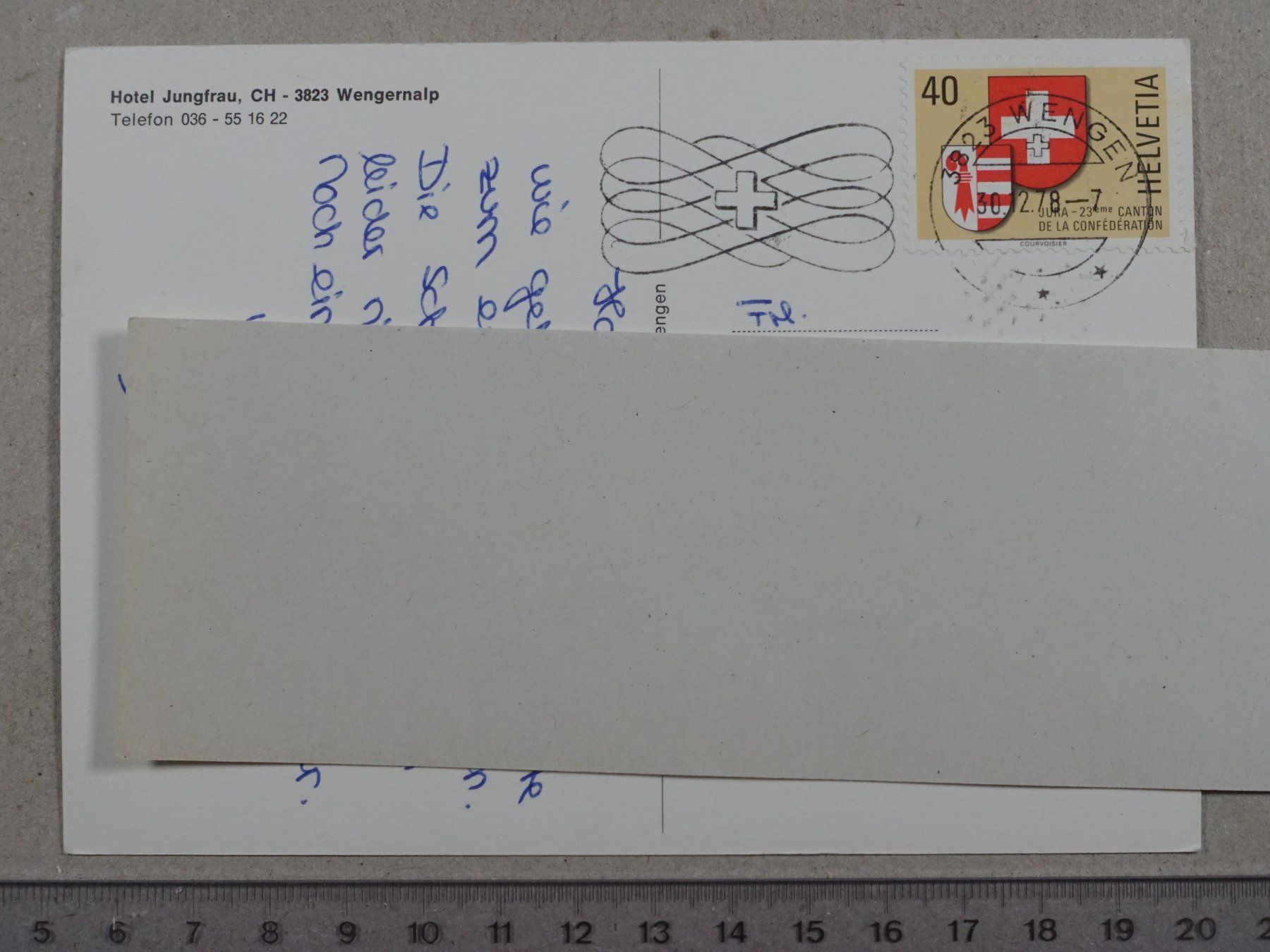 Cartoline postali: Wengernalp, Hotel Jungfrau, 1978 – Usato da Lenzburg venduto da fh1 1