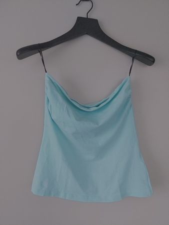 Bandeau-Top / trägerloses Top Gr. S in mintgrün/türkis