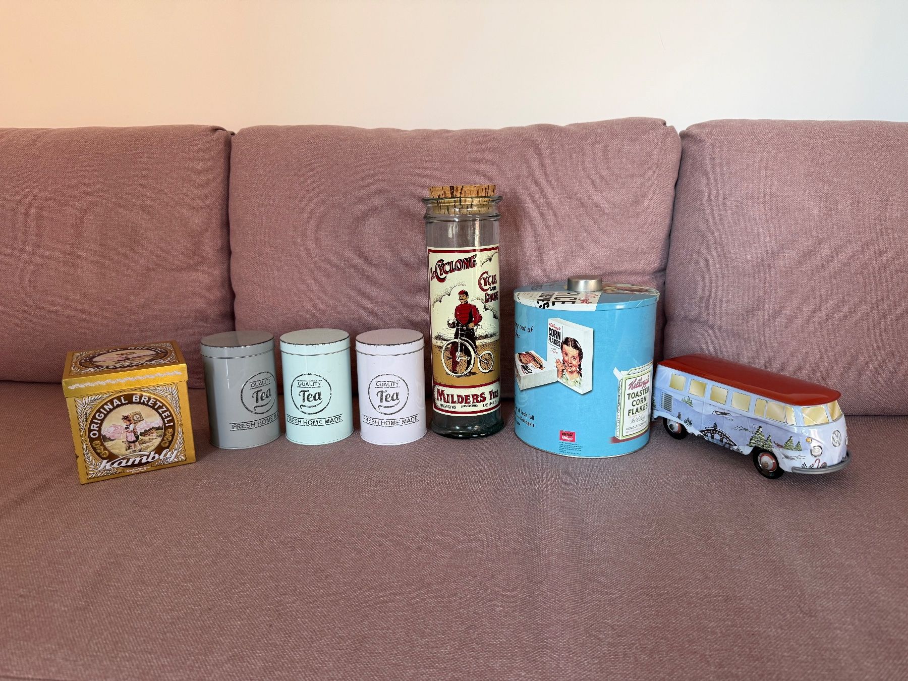 Altro in Decorazioni & Accessori: Vintage/ Blechdosen Set+ Spaghetti Glas – Usato da Winterthur venduto da ivule2000