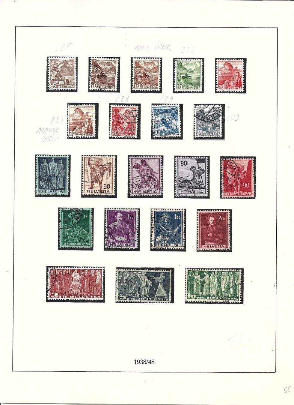 Tutti i francobolli: timbres, divers série. – Usato da Delemont venduto da toutdubon11 2