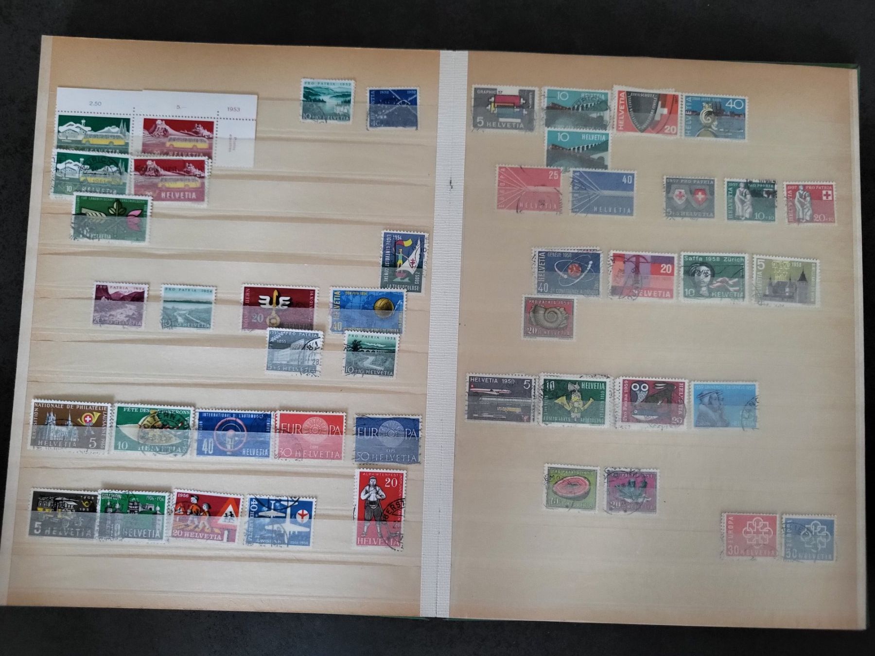 Alle Briefmarken: Sammlung Album - Schweiz – Gebraucht aus Rümlang von Turrin 5
