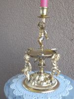 Bronze/Messing 4er *Engel* Figur Kerzenständer-Ablageschale