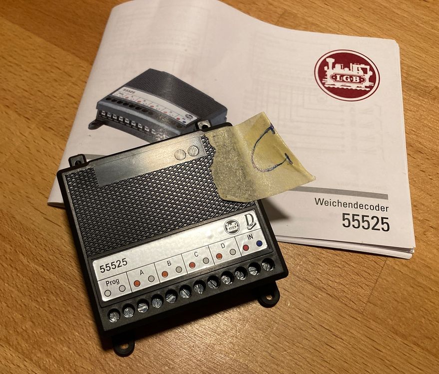 Decoder Per Modellismo Ferroviario LGB L55525 A 4 Circuiti, Nuovo E Funzionante
