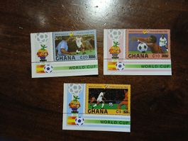 Timbres Ghana Coupe du Monde 1982 Football