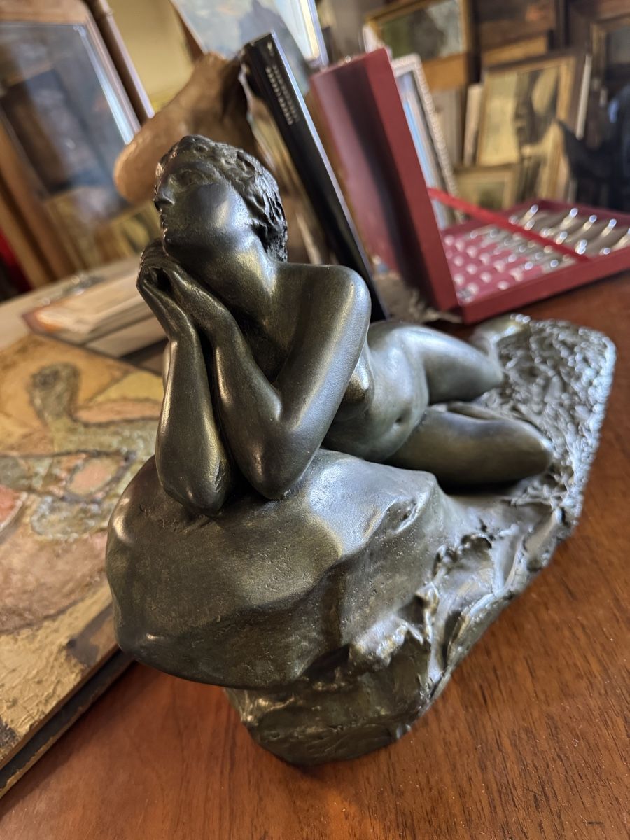 Sculture & Statue: Skulptur Bronze oder bronziert Akt 48x27x16 cm monogr. – Usato da Frasnacht venduto da Kulturpalast 7