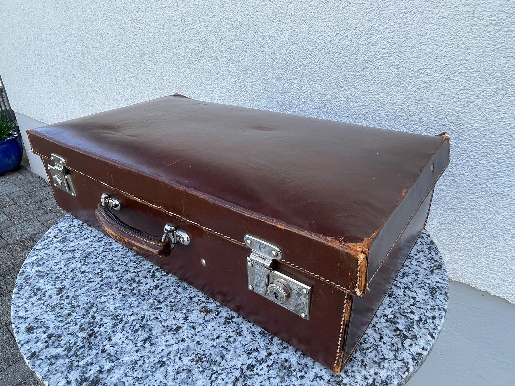 Valigie: Vintage Antik Lederkoffer – Usato da Winterthur venduto da moschtli20 1