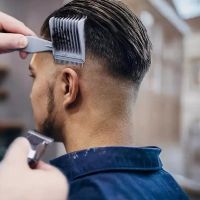Positionierung 3er Kamm band Haarschneidekamm Schablone