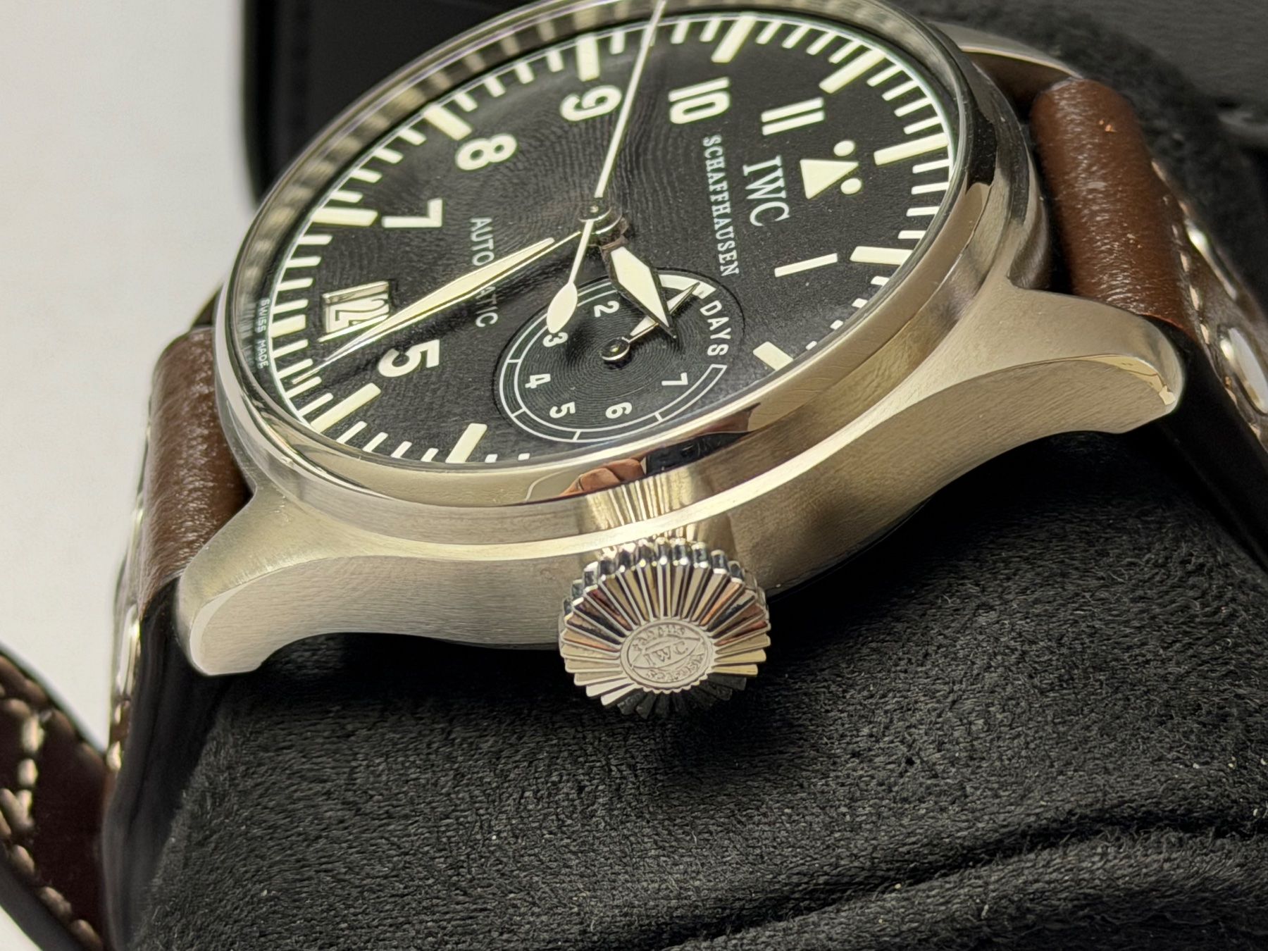 IWC Orologi: IWC Big Pilot Grosser Flieger 46mm Stahl Version 1 – Usato da Aarau venduto da trader1000 3
