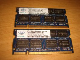 2 stück 2gb ddr2 6400 für laptop.