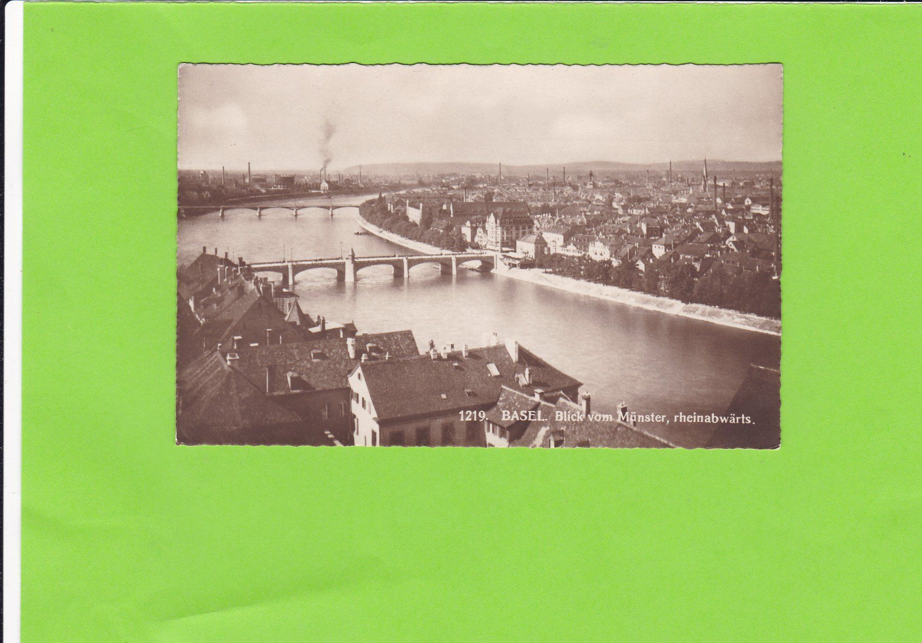 Cartoline postali: Basel, Blick vom Münster – Usato da St. Peterzell venduto da neckertal