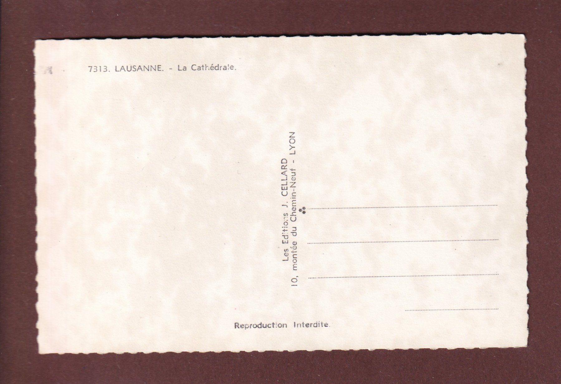 Cartoline postali: LAUSANNE - La Cathédrale – Usato da Pully venduto da nicecards 1