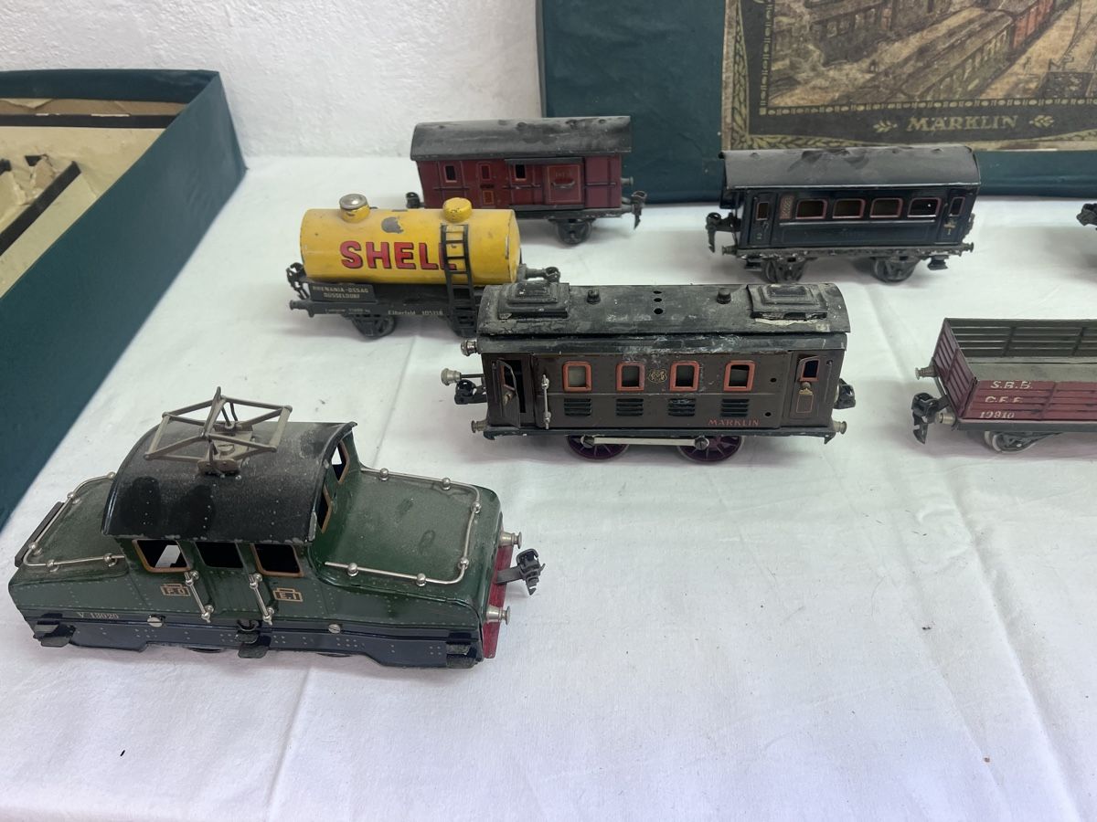 Märklin Modellini di ferrovie: Märklin Eisenbahn Set (74) – Usato da Glattfelden venduto da brockischweiz 1
