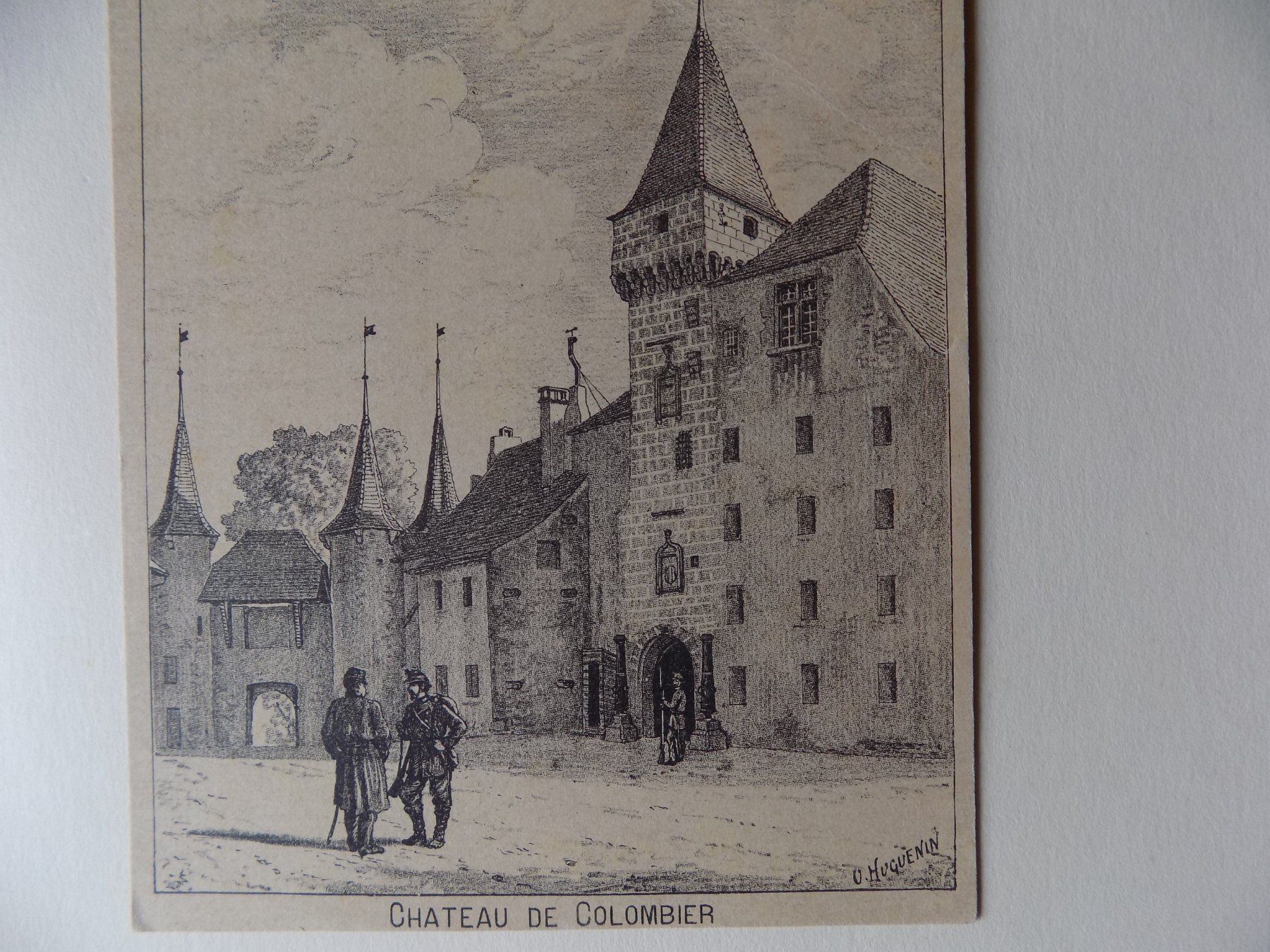 Stiche: Chateau de Colombier Xylographie – Gebraucht aus Risch von Antikfee 1
