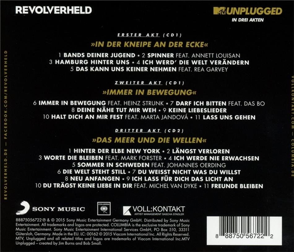 CDs: Revolverheld - MTV Unplugged (2 CD's) – Neu und originalverpackt aus Baden von lattemiele 1