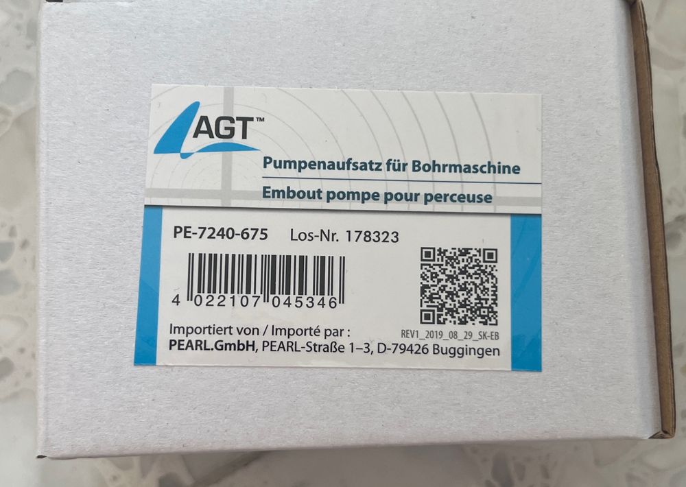 AGT Pumpenaufsatz für Bohrmaschine (Pumpe) Neu