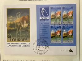 Vatikan 2008 Ersttagsbrief KB 85c 150 J. Erscheinung Lourdes