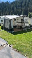Wohnwagen mit Mover, Vorzelt u. Markise