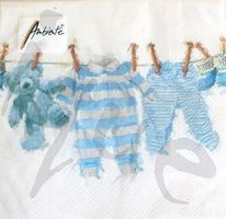 Serviette baby boy clothes (1415 b) 3Stk.