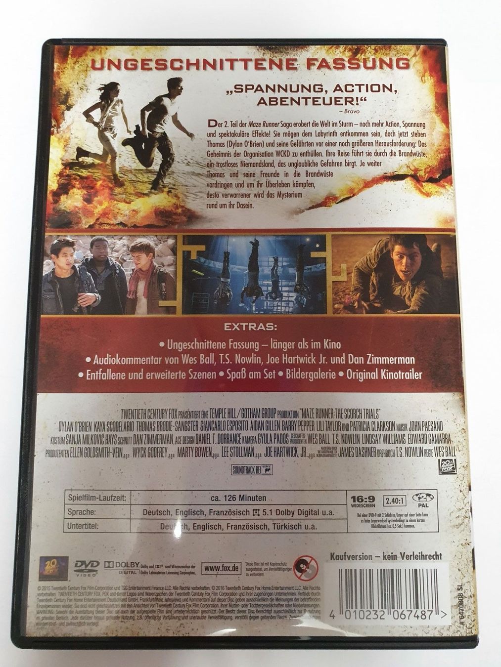 Tutti i DVDs: Maze Runner - Auserwählten Brandwüste – Usato da Oberdorf BL venduto da BaldenEagle 3