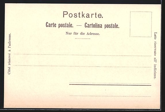 Ansichtskarten: Lithographie Zürich, Post, Stadthaus – Gebraucht aus Berlin von bartko-reher 1