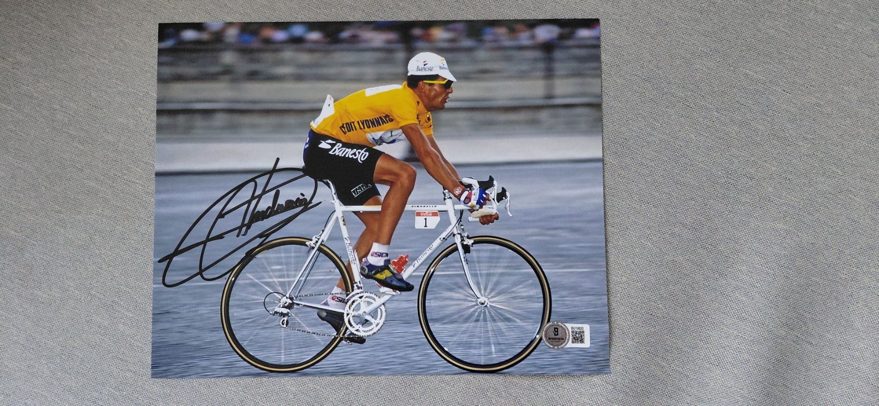 Autographes: Autogramm  20x25cm Miguel Indurain – D'occasion à Schmerikon par Olympia04