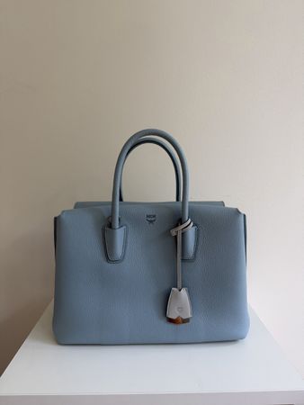 Hellblaue MCM Handtasche