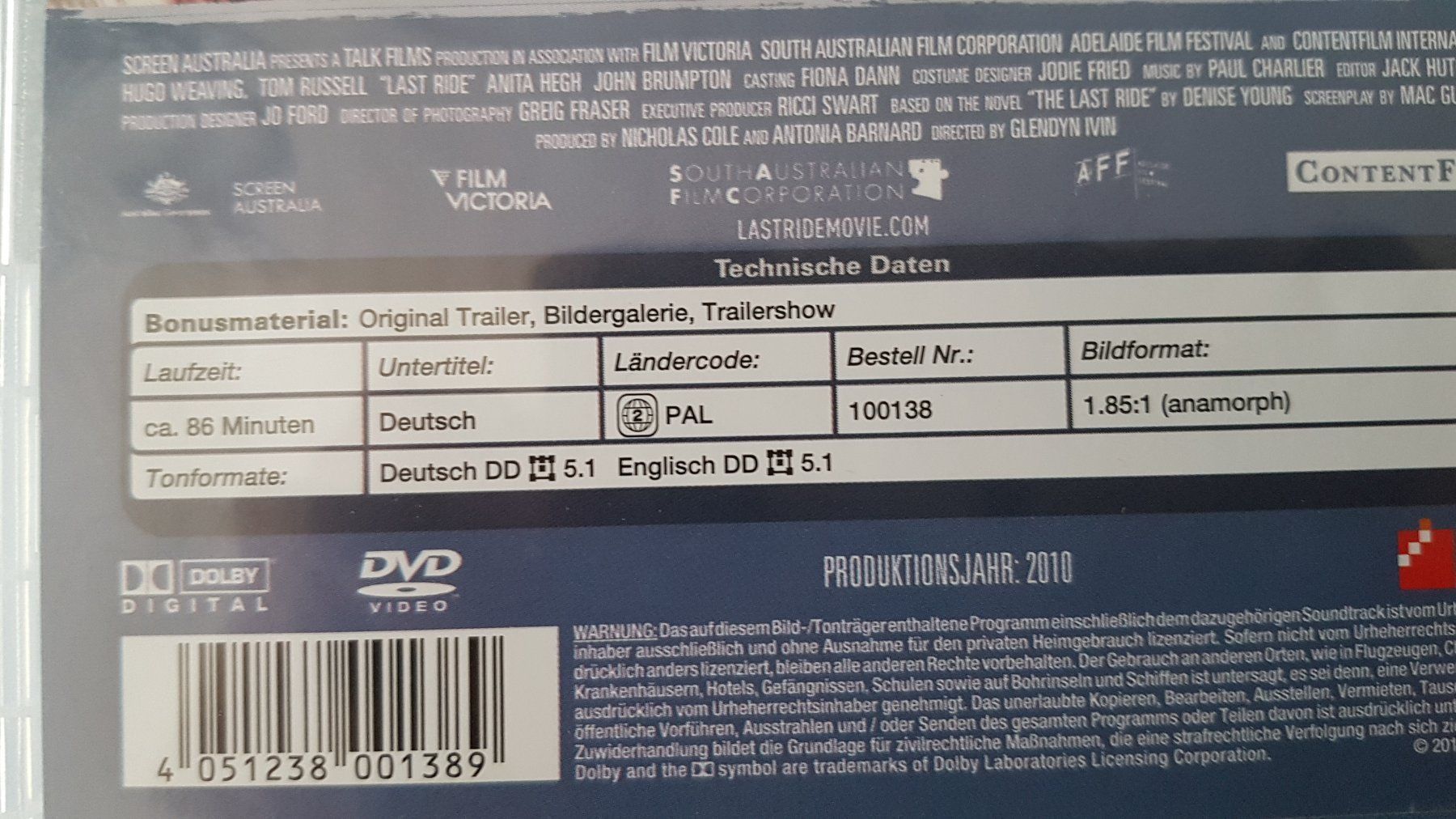 Tous les DVDs: DVD Last Ride – D'occasion à Oetwil am See par fineli2 1